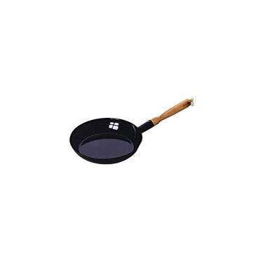 Riess, 0563-022, Holzknechtpfanne 20, CLASSIC - SCHWARZEMAILLE, Durchmesser 19 cm, Höhe 7.7 cm, Emaille, schwarz, Bratpfanne mit Holzgriff, Induktion im Sale